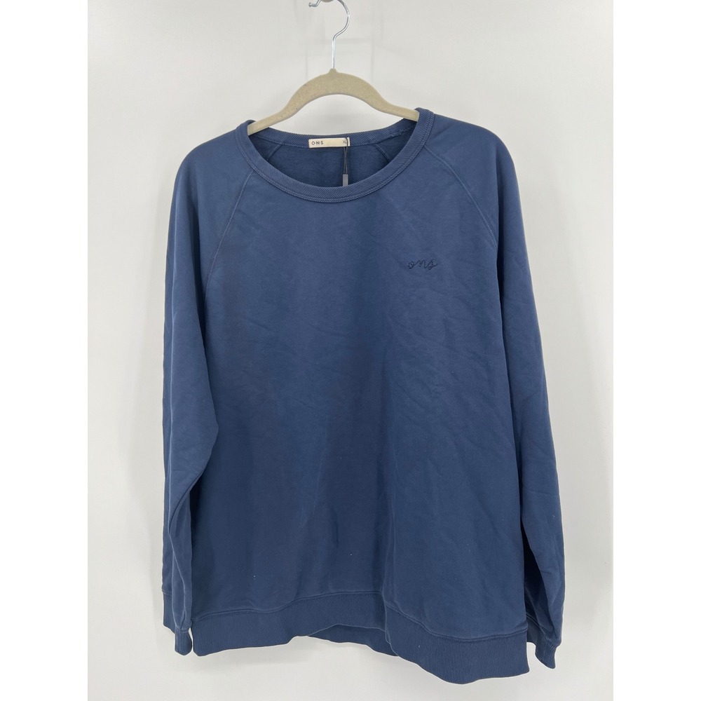 ONS Clothing‎ Deon Crew Sweatshirt Navy Blue Raglan Sleeve Mens XL NWT